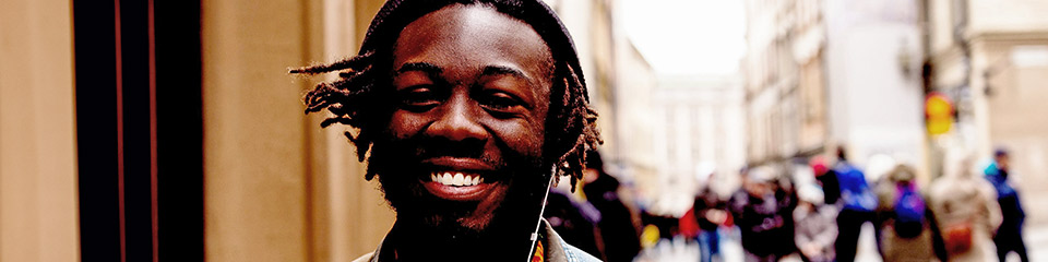 Young African American male portrait image